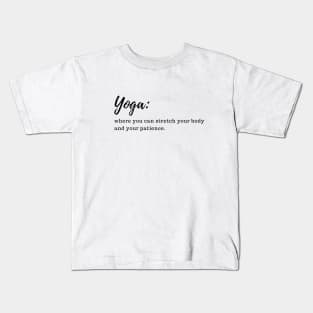 yoga quote Kids T-Shirt